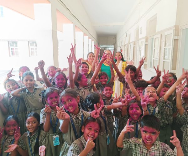 celebrating Holi